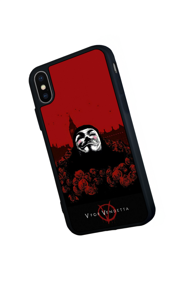 iPhone X/ XS Uyumlu Vendetta Tasarımlı Glossy Premium Kılıf