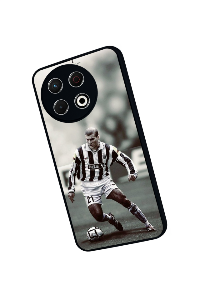 Tecno Spark 30 Pro Uyumlu Zidane Tasarımlı Glossy Premium Kılıf