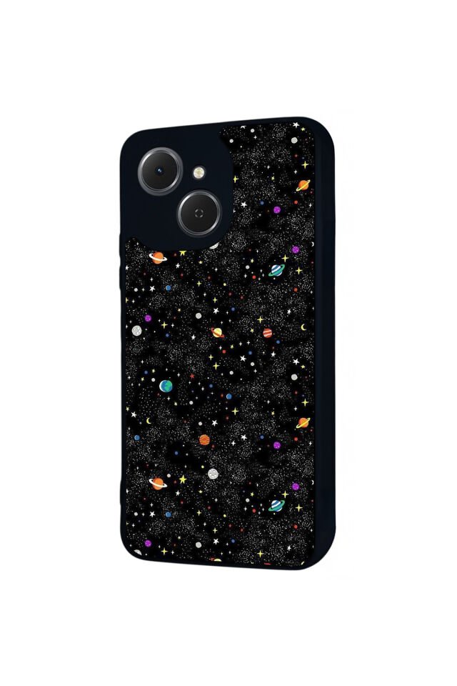 Tecno Spark 40C Uyumlu Uzay Tasarımlı Glossy Premium Kılıf