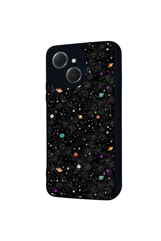 Tecno Spark 40C Uyumlu Uzay Tasarımlı Glossy Premium Kılıf