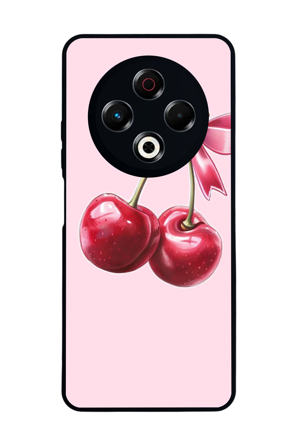 Tecno Spark 30 Uyumlu Kiraz Tasarımlı Glossy Premium Kılıf