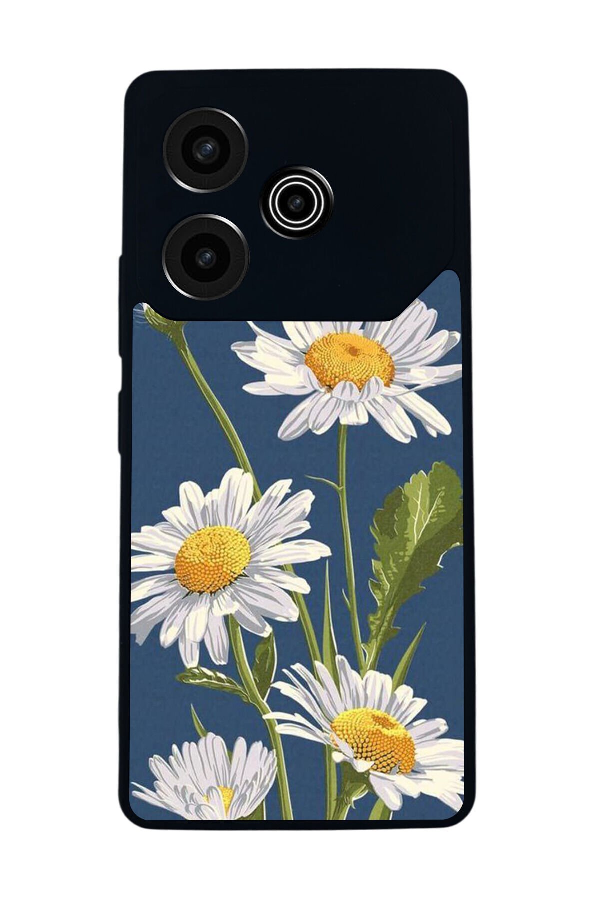 Tecno Pova 6 Uyumlu Papatya Tasarımlı Glossy Premium Kılıf