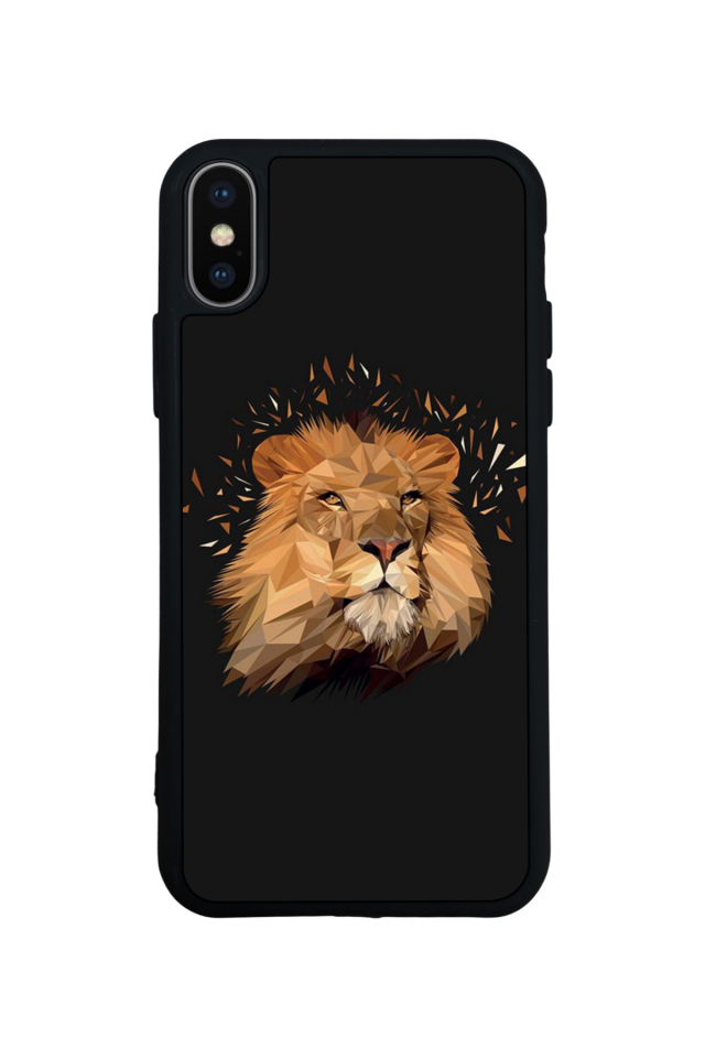 iPhone X/ XS Uyumlu Aslan Tasarımlı Glossy Premium Kılıf