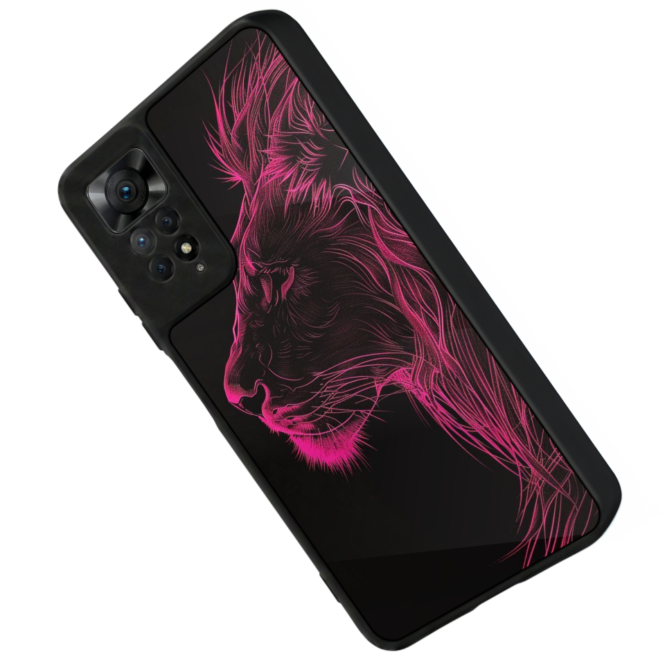 Xiaomi Redmi Note 11 Pro Uyumlu Aslan Tasarımlı Glossy Premium Kılıf