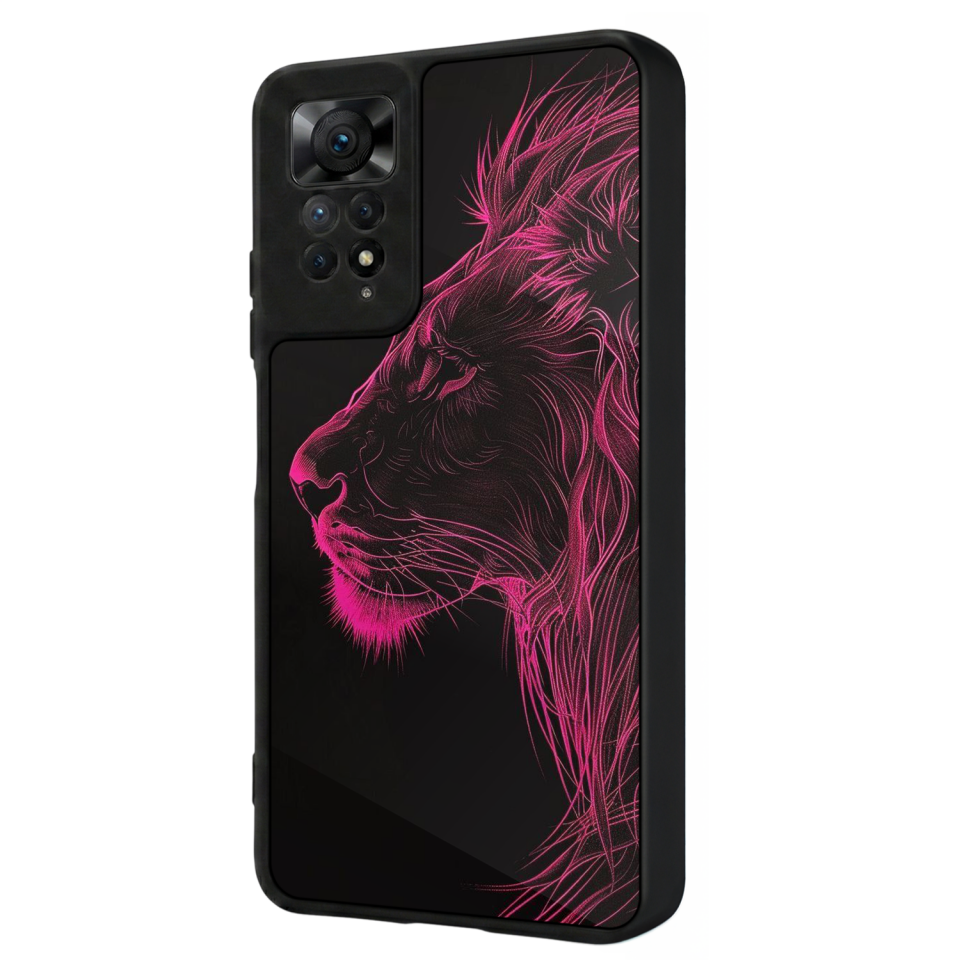 Xiaomi Redmi Note 11 Pro Uyumlu Aslan Tasarımlı Glossy Premium Kılıf