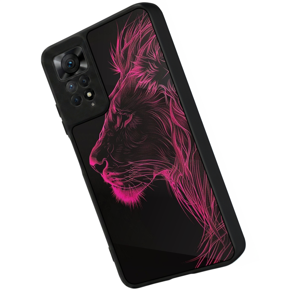 Xiaomi Redmi Note 11 Pro Uyumlu Aslan Tasarımlı Glossy Premium Kılıf