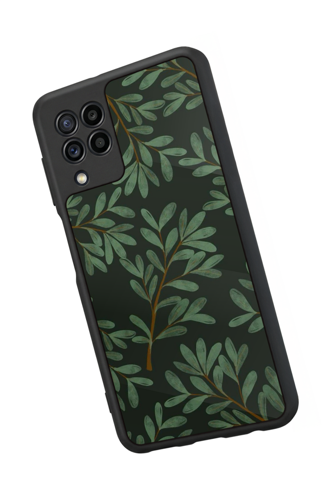 Samsung Galaxy M32 Uyumlu Botanik Tasarımlı Glossy Premium Kılıf