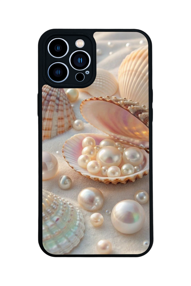 iPhone 12 Pro Max Uyumlu  İnci Tasarımlı Glossy Premium Kılıf
