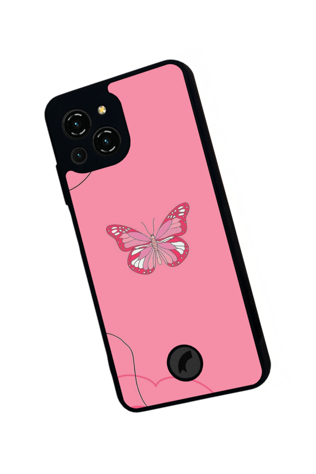 Reeder S23 Pro Max Uyumlu Kelebek Tasarımlı Glossy Premium Kılıf