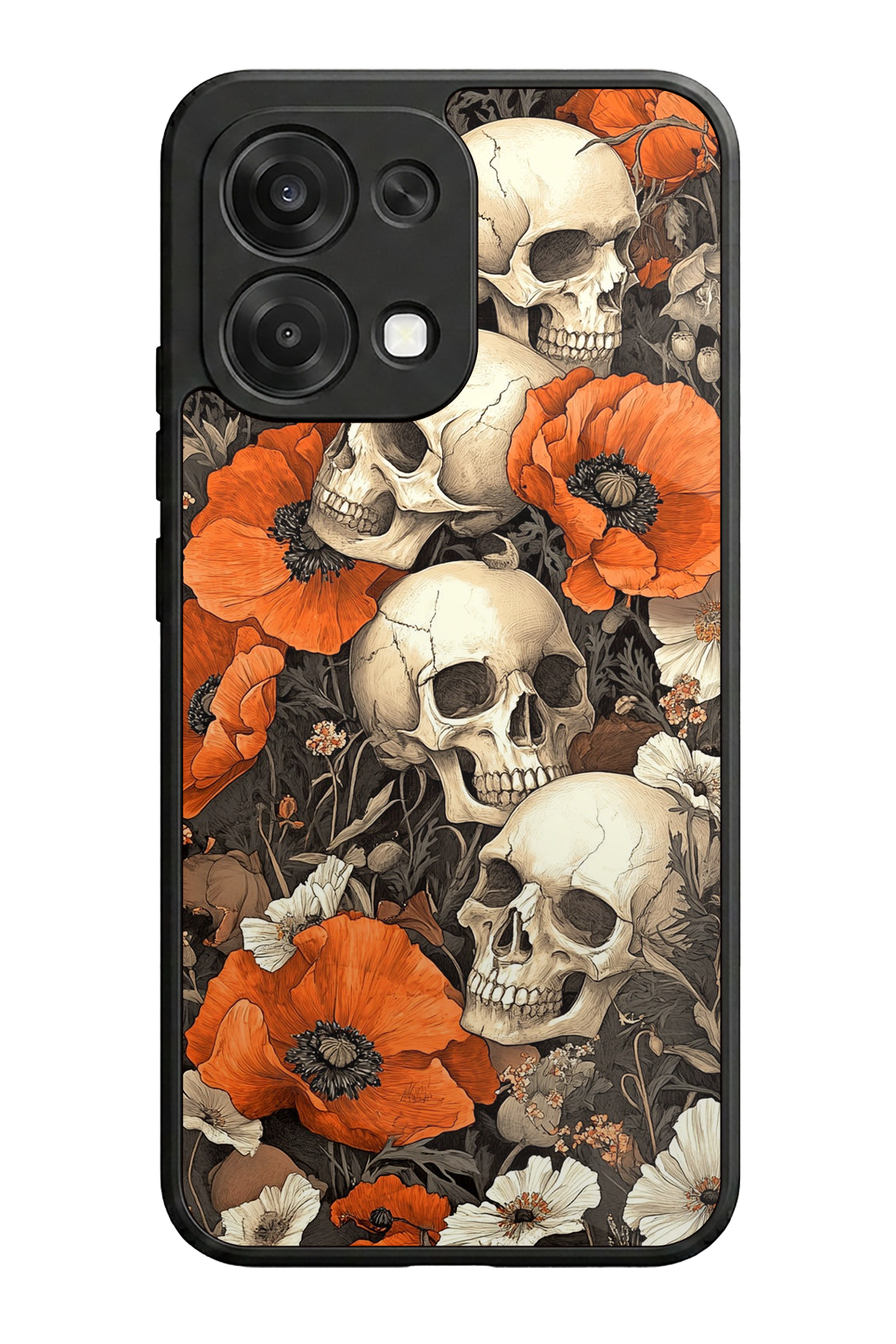 Oppo A6 Pro Uyumlu KuruKafa Tasarımlı Glossy Premium Kılıf