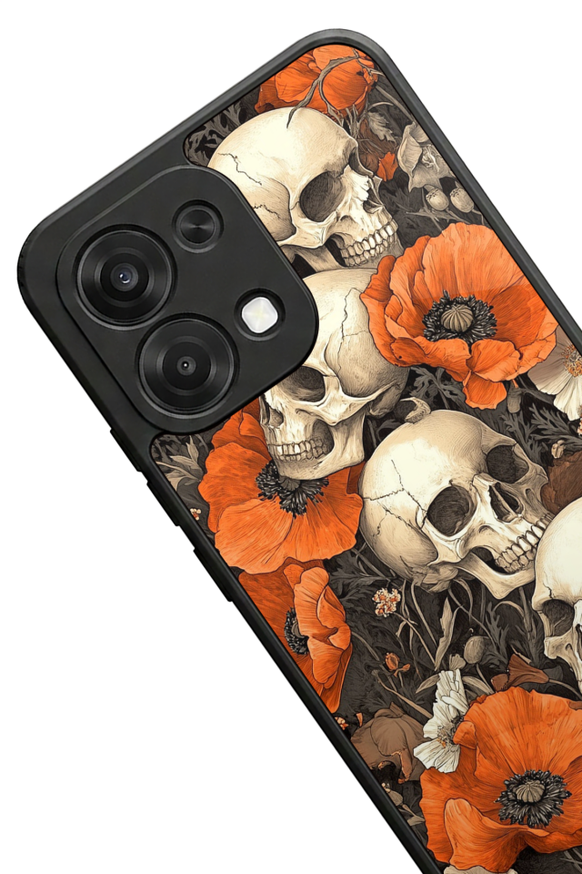 Oppo A6 Pro Uyumlu KuruKafa Tasarımlı Glossy Premium Kılıf