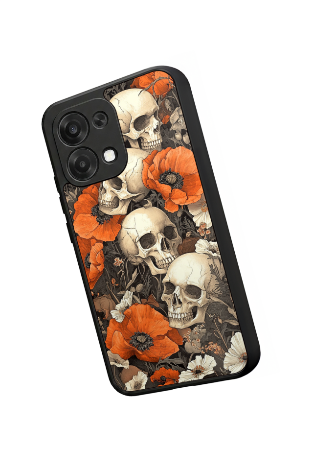 Oppo A6 Pro Uyumlu KuruKafa Tasarımlı Glossy Premium Kılıf