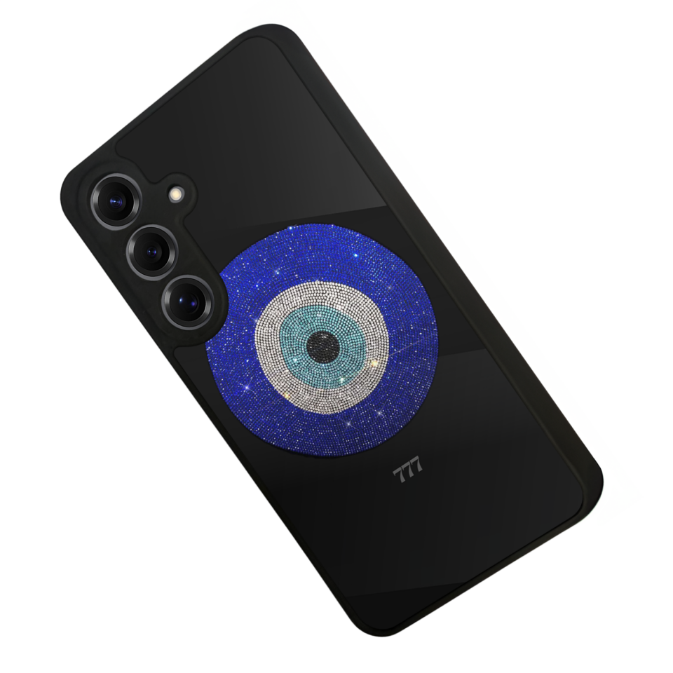 Samsung Galaxy S25 Uyumlu Nazar Tasarımlı Glossy Premium Kılıf