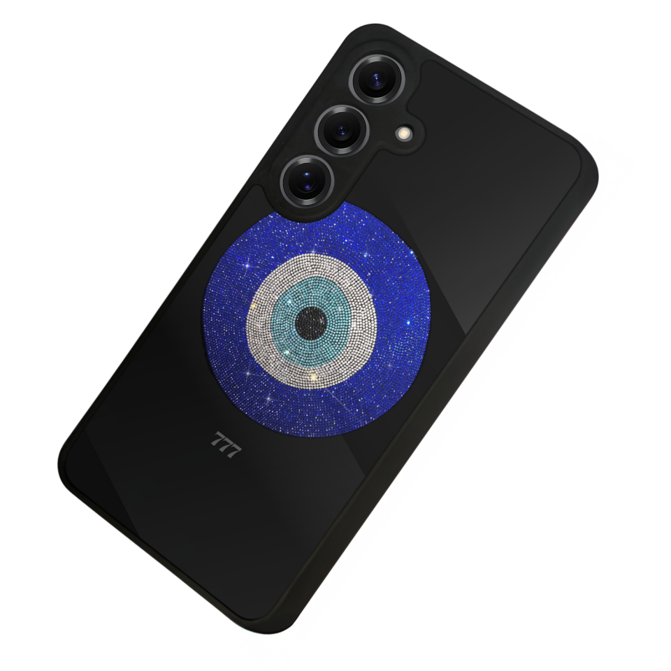 Samsung Galaxy S25 Uyumlu Nazar Tasarımlı Glossy Premium Kılıf