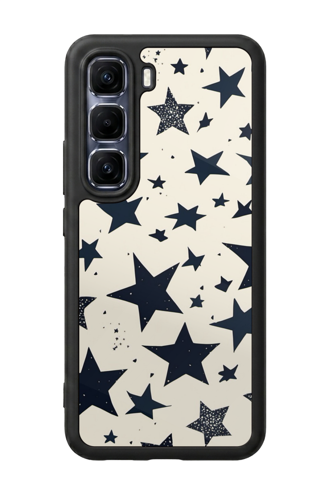 Infinix Hot 60 Pro Plus Uyumlu Retro Yildizlar Tasarımlı Glossy Premium Kılıf