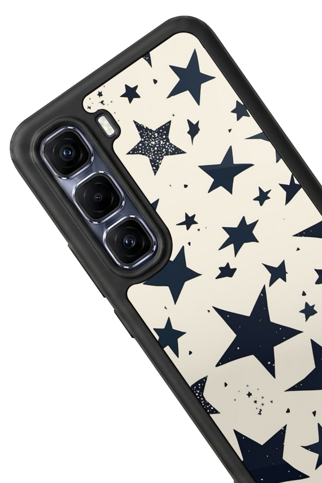Infinix Hot 60 Pro Plus Uyumlu Retro Yildizlar Tasarımlı Glossy Premium Kılıf
