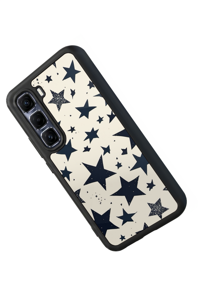 Infinix Hot 60 Pro Plus Uyumlu Retro Yildizlar Tasarımlı Glossy Premium Kılıf