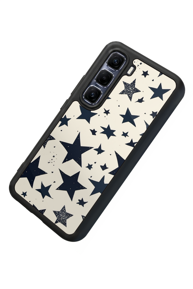 Infinix Hot 60 Pro Plus Uyumlu Retro Yildizlar Tasarımlı Glossy Premium Kılıf