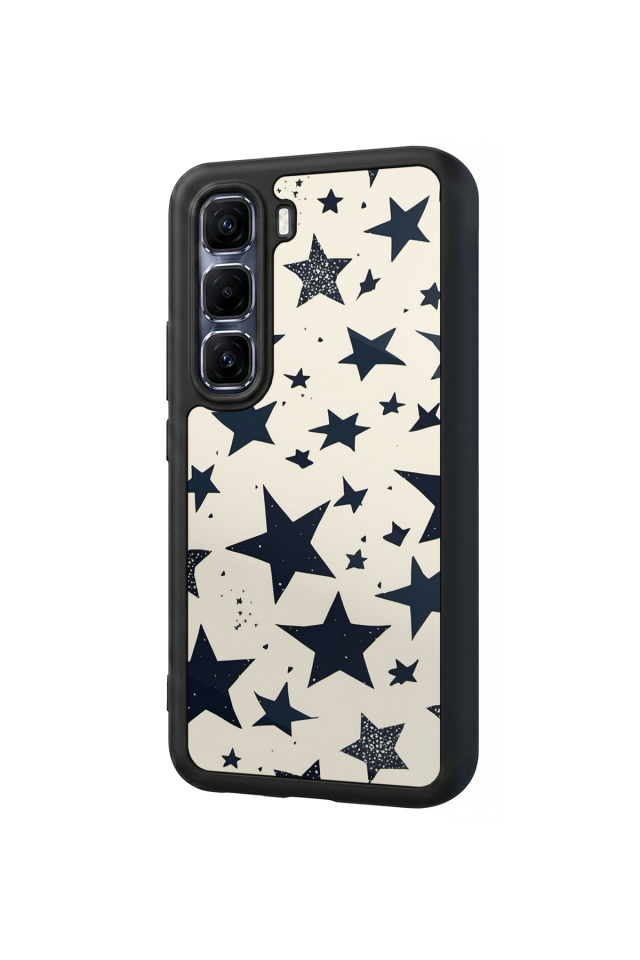 Infinix Hot 60 Pro Plus Uyumlu Retro Yildizlar Tasarımlı Glossy Premium Kılıf