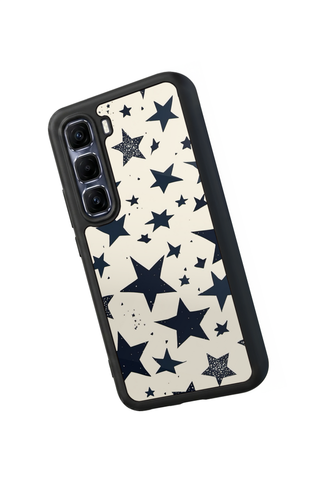 Infinix Hot 60 Pro Plus Uyumlu Retro Yildizlar Tasarımlı Glossy Premium Kılıf