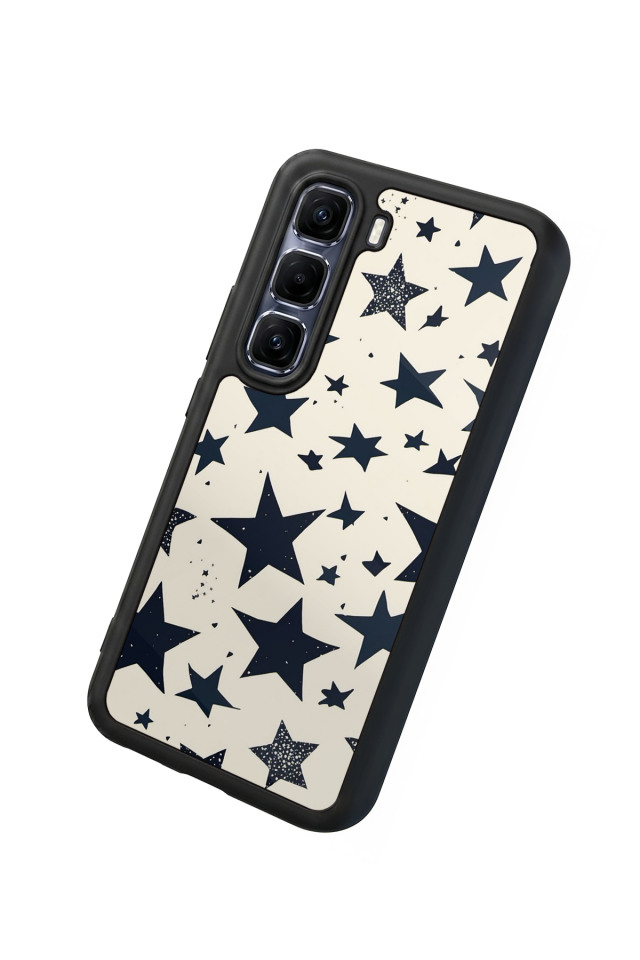 Infinix Hot 60 Pro Plus Uyumlu Retro Yildizlar Tasarımlı Glossy Premium Kılıf