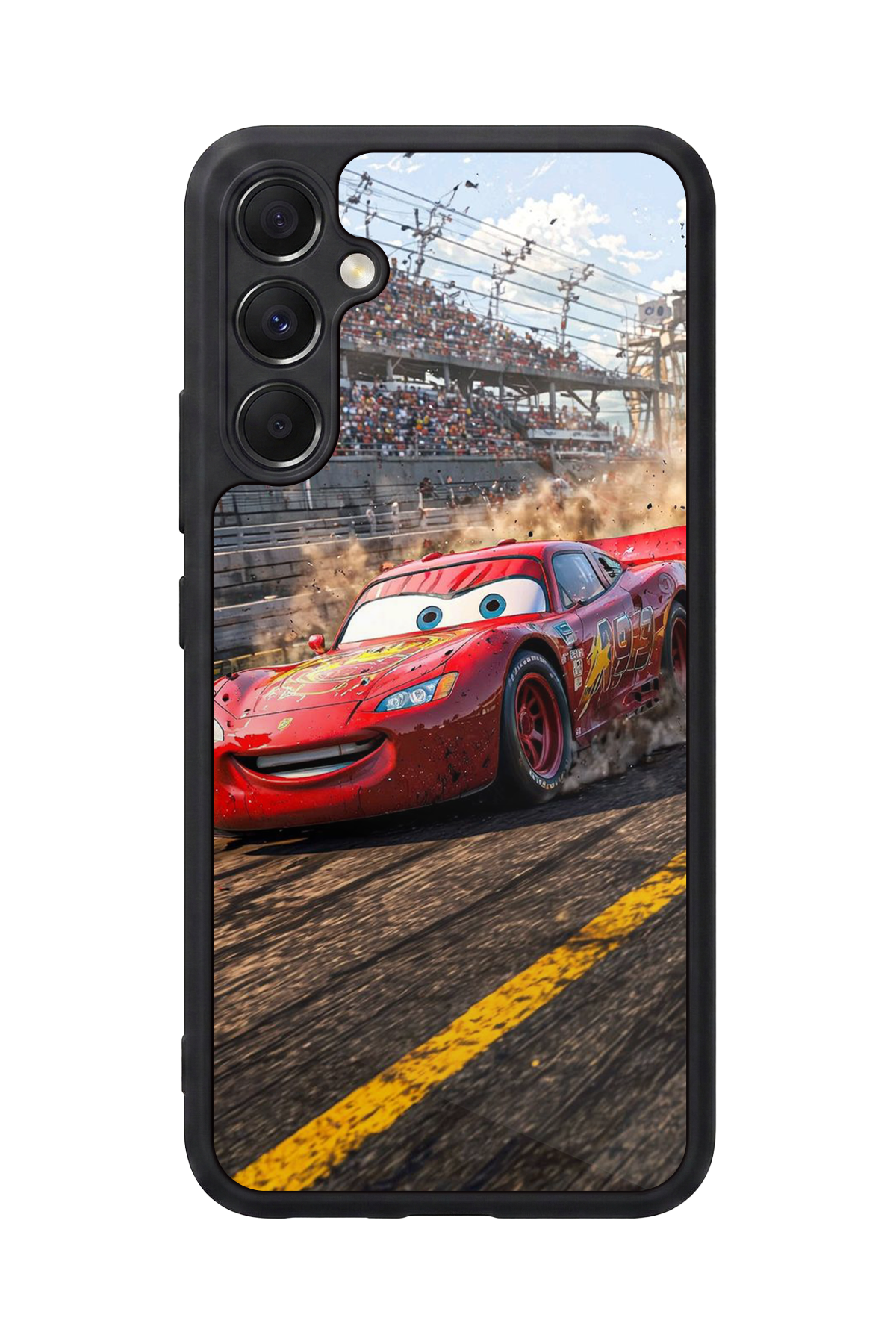 Samsung Galaxy M34 Uyumlu Şimsek McQueen Tasarımlı Glossy Premium Kılıf
