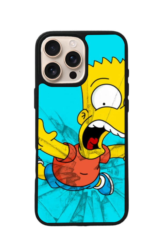 iPhone 16 Pro Max Uyumlu The Simpsons Tasarımlı Glossy Premium Kılıf