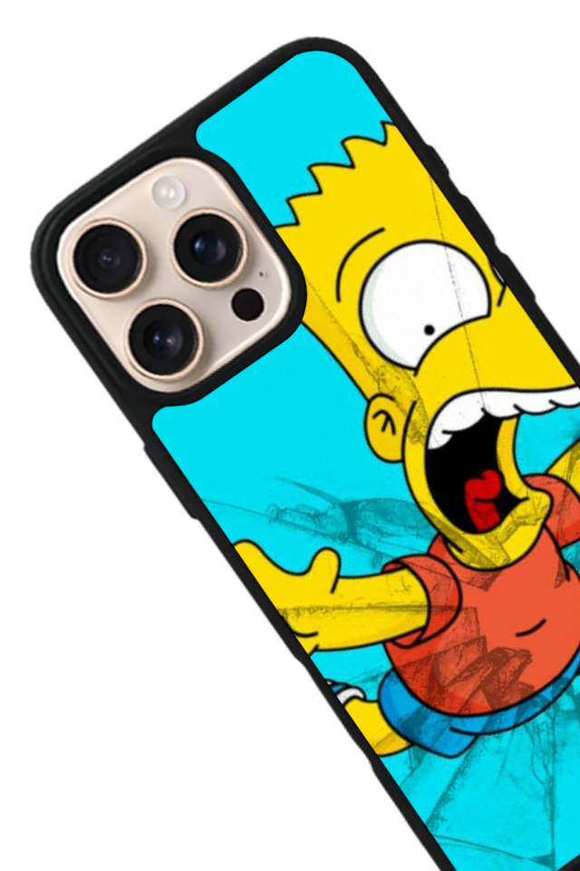 iPhone 16 Pro Max Uyumlu The Simpsons Tasarımlı Glossy Premium Kılıf