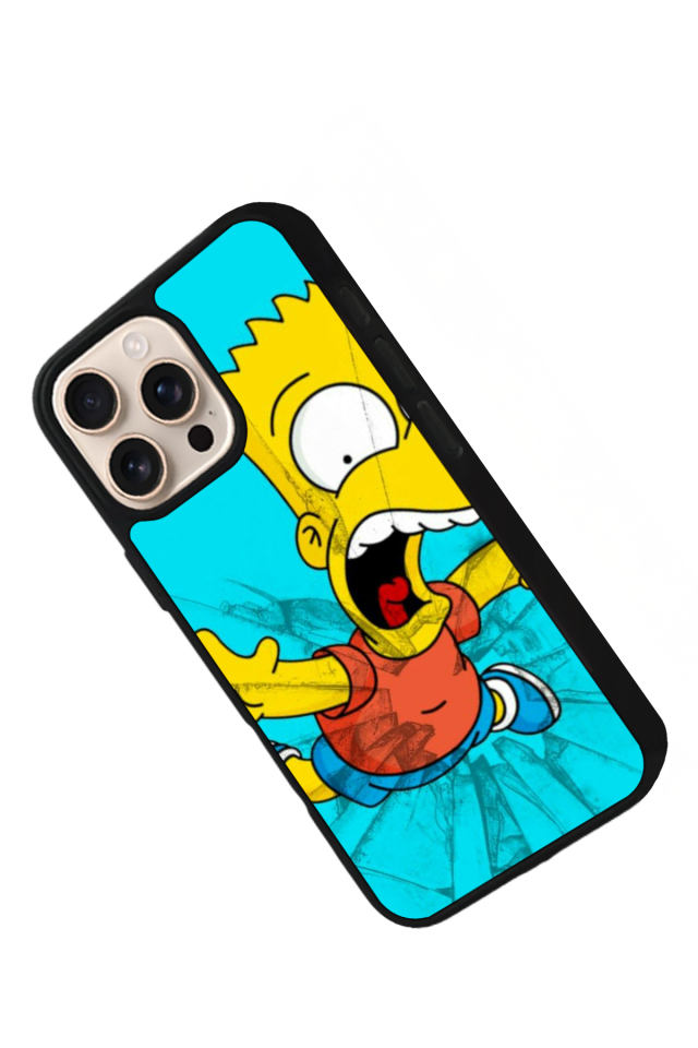 iPhone 16 Pro Max Uyumlu The Simpsons Tasarımlı Glossy Premium Kılıf