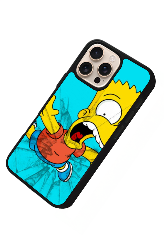 iPhone 16 Pro Max Uyumlu The Simpsons Tasarımlı Glossy Premium Kılıf