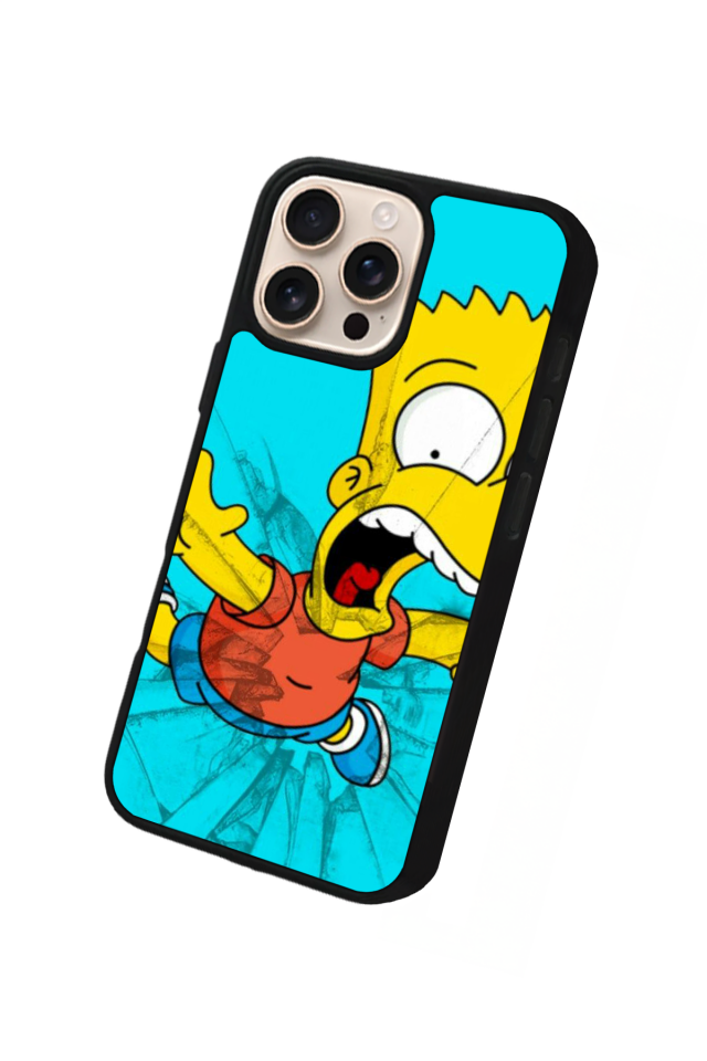 iPhone 16 Pro Max Uyumlu The Simpsons Tasarımlı Glossy Premium Kılıf