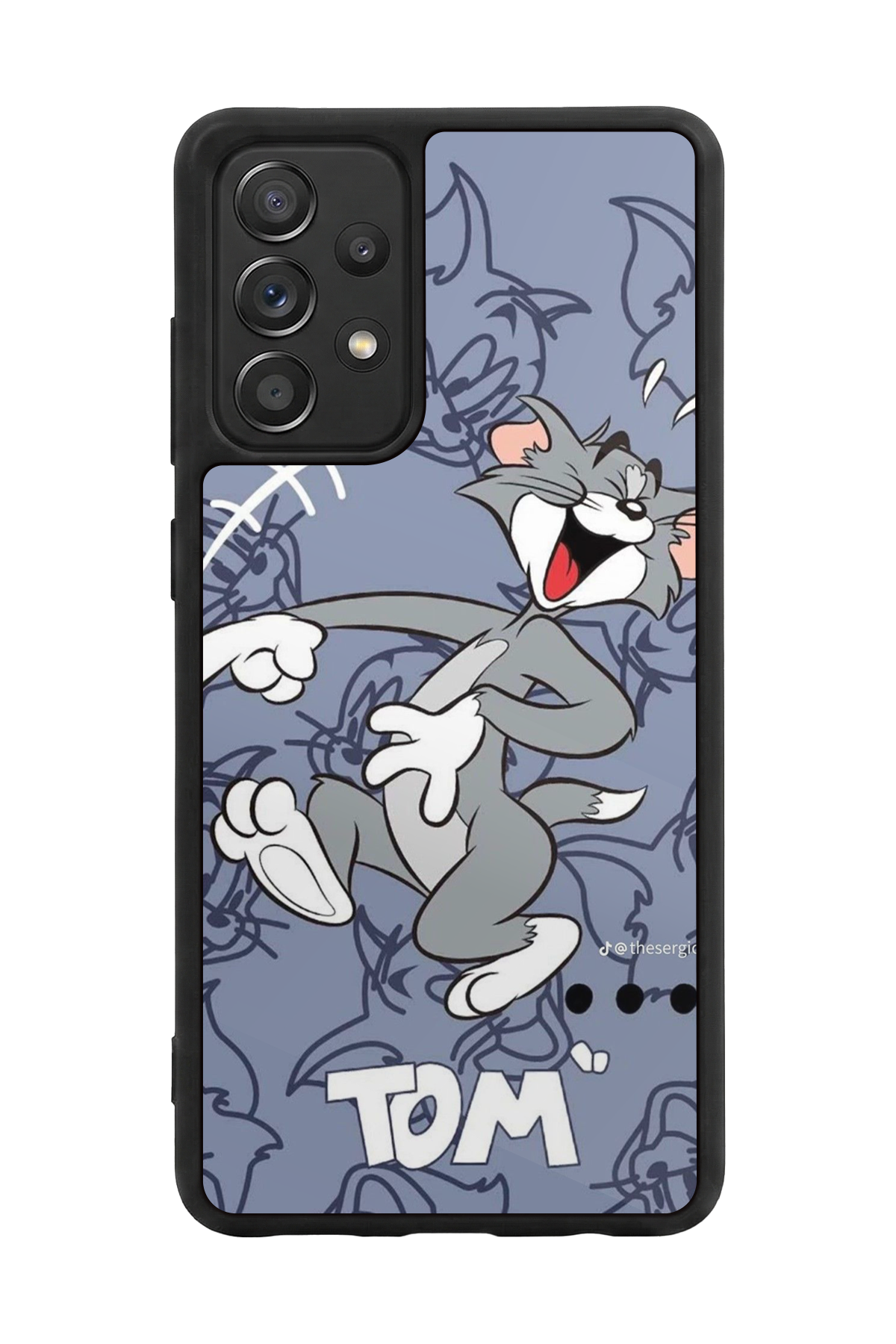 Samsung Galaxy A72 Uyumlu Tom And Jerry Tasarımlı Glossy Premium Kılıf