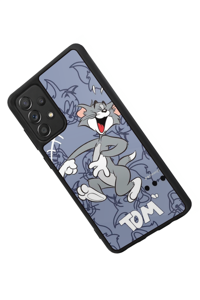 Samsung Galaxy A72 Uyumlu Tom And Jerry Tasarımlı Glossy Premium Kılıf