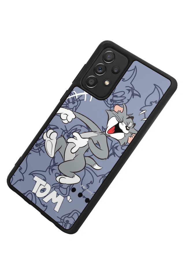 Samsung Galaxy A72 Uyumlu Tom And Jerry Tasarımlı Glossy Premium Kılıf