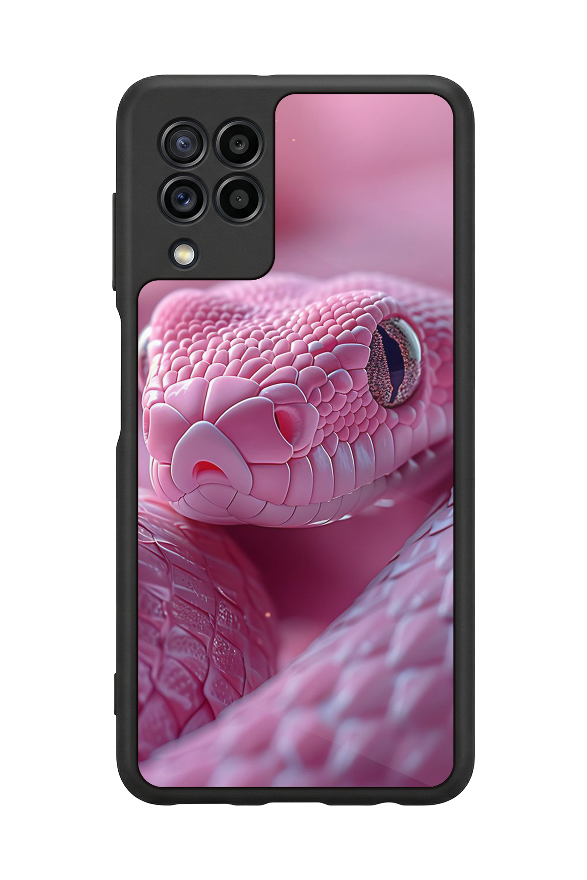 Samsung Galaxy M22 Uyumlu Yılan Tasarımlı Glossy Premium Kılıf