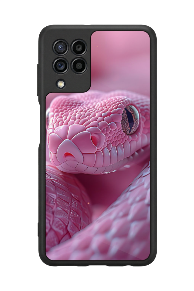 Samsung Galaxy M22 Uyumlu Yılan Tasarımlı Glossy Premium Kılıf