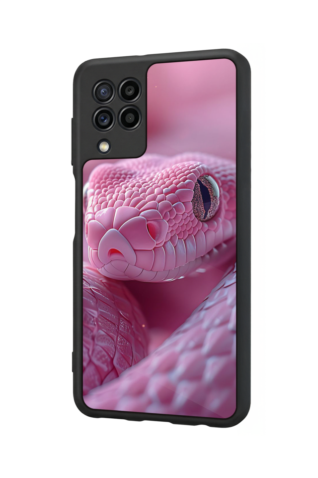 Samsung Galaxy M22 Uyumlu Yılan Tasarımlı Glossy Premium Kılıf