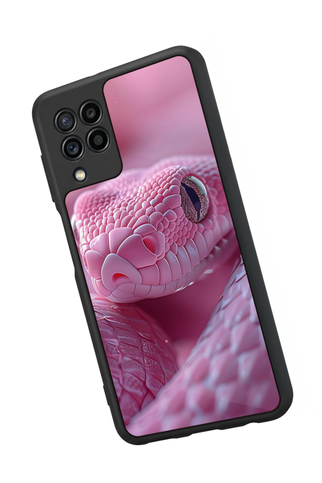 Samsung Galaxy M22 Uyumlu Yılan Tasarımlı Glossy Premium Kılıf