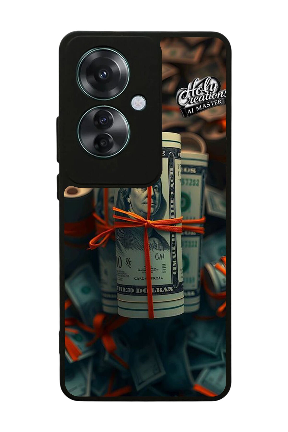 Oppo Reno 11F Uyumlu Para Tasarımlı Glossy Premium Kılıf