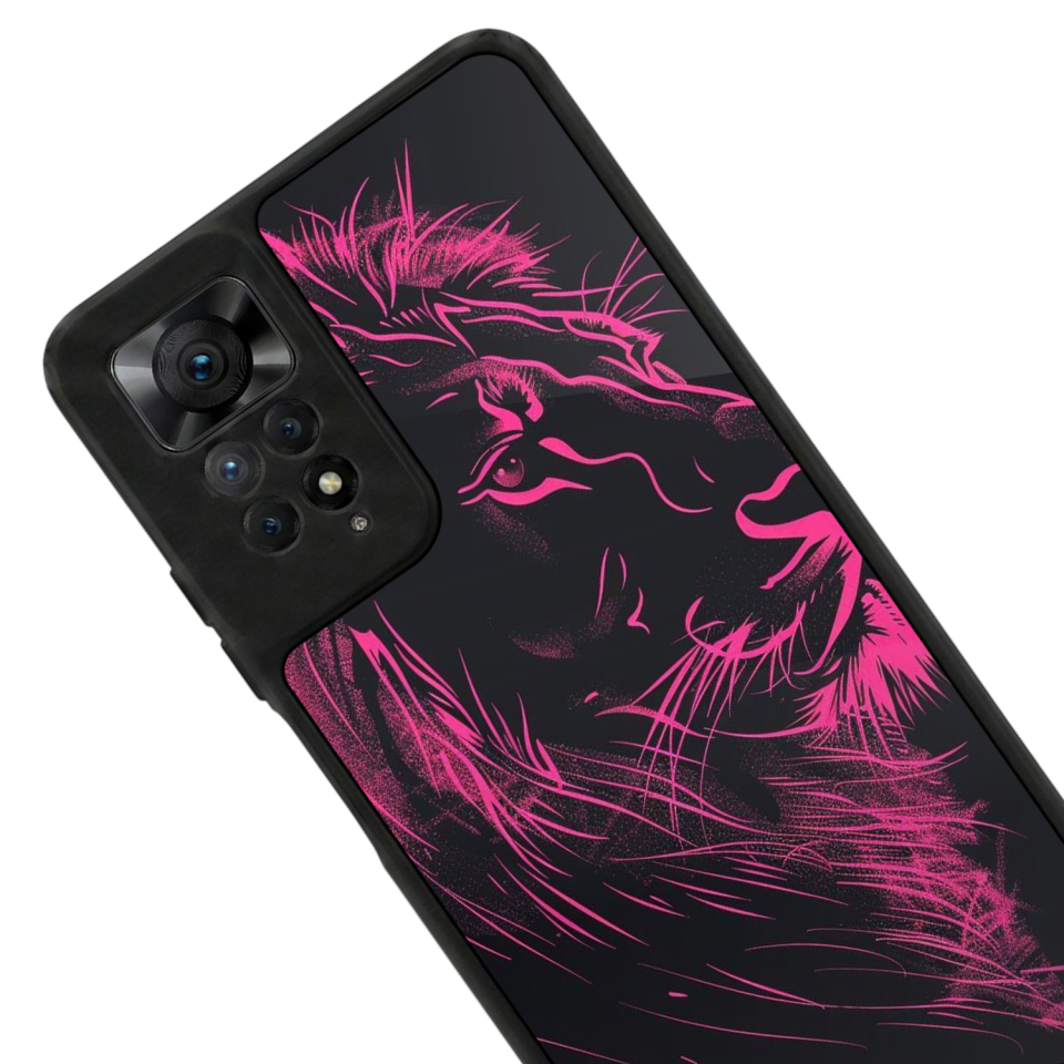 Xiaomi Redmi Note 11 Pro Uyumlu Aslan Tasarımlı Glossy Premium Kılıf