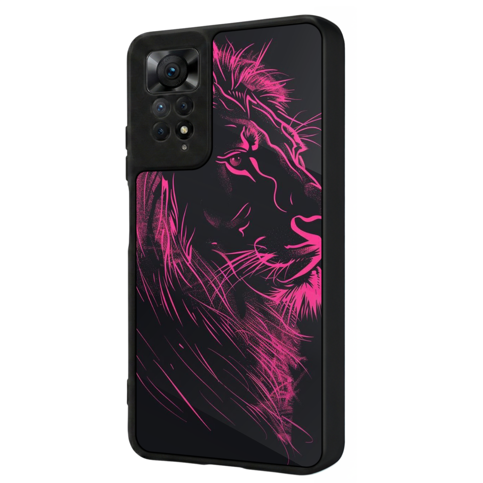 Xiaomi Redmi Note 11 Pro Uyumlu Aslan Tasarımlı Glossy Premium Kılıf