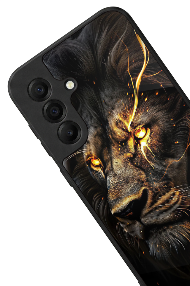 Samsung Galaxy A17 Uyumlu Aslan Tasarımlı Glossy Premium Kılıf
