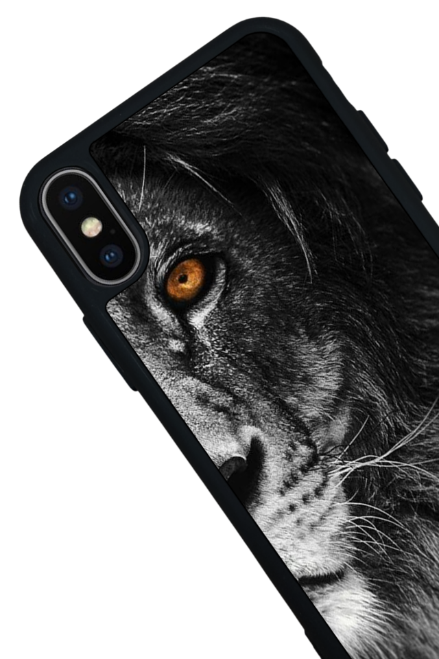 iPhone X/ XS Uyumlu Aslan Tasarımlı Glossy Premium Kılıf