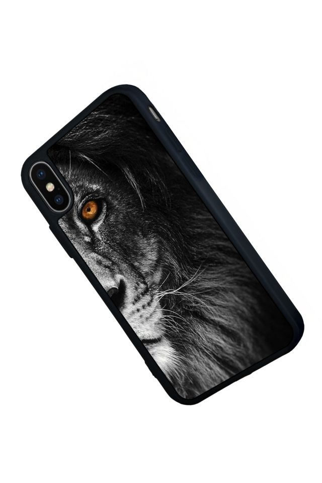 iPhone X/ XS Uyumlu Aslan Tasarımlı Glossy Premium Kılıf