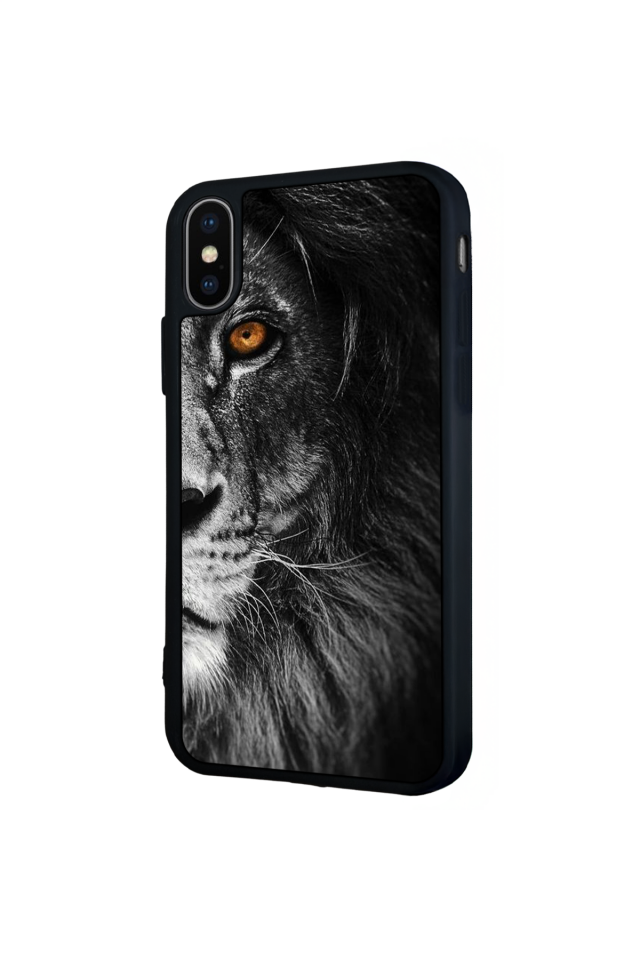 iPhone X/ XS Uyumlu Aslan Tasarımlı Glossy Premium Kılıf