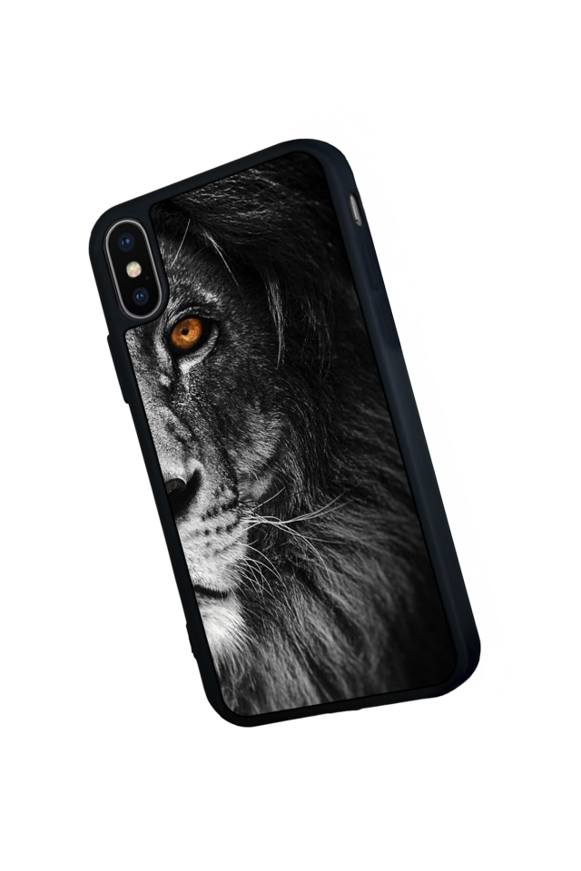 iPhone X/ XS Uyumlu Aslan Tasarımlı Glossy Premium Kılıf