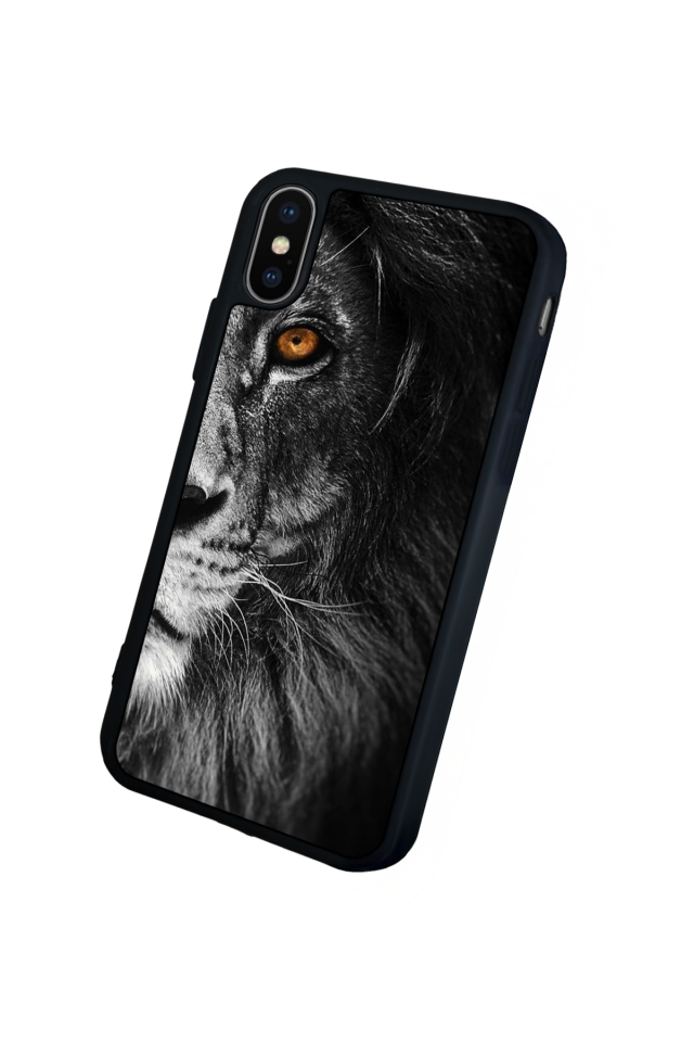 iPhone X/ XS Uyumlu Aslan Tasarımlı Glossy Premium Kılıf