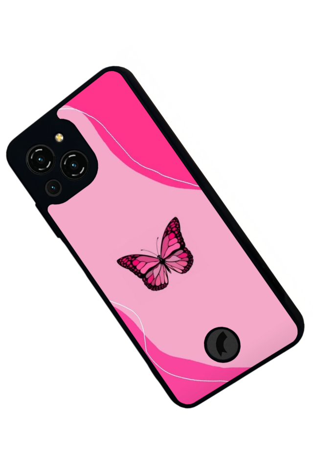 Reeder S23 Pro Max Uyumlu Kelebek Tasarımlı Glossy Premium Kılıf