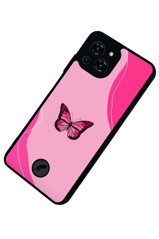 Reeder S23 Pro Max Uyumlu Kelebek Tasarımlı Glossy Premium Kılıf