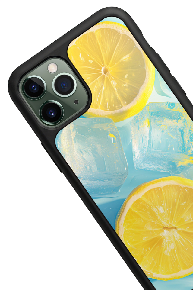 iPhone 11 Pro Max Uyumlu Limon Tasarımlı Glossy Premium Kılıf